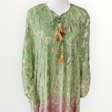Lade das Bild in den Galerie-Viewer, Damen Boho Sommer Ibiza Kaftan Kleid mit Goldprint