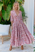 Lade das Bild in den Galerie-Viewer, Damen Boho Sommer Maxikleid mit Blumenmuster - Jaase