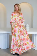 Lade das Bild in den Galerie-Viewer, Damen Boho Sommer Maxikleid mit Blumenmuster