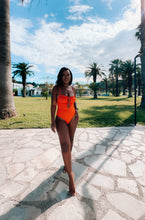 Afbeelding in Gallery-weergave laden, Gepolstert Damen Badeanzug mit Cut Out