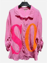 Lade das Bild in den Galerie-Viewer, Damen Musselin Bluse Hemd SOHO Print - Made in Italy