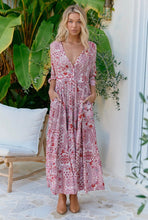 Lade das Bild in den Galerie-Viewer, Damen Boho Sommer Maxikleid mit Blumenmuster - Jaase