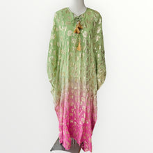Lade das Bild in den Galerie-Viewer, Damen Boho Sommer Ibiza Kaftan Kleid mit Goldprint
