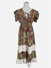 Carica l'immagine nel visualizzatore di Gallery, Damen Boho Sommer Seide Maxikleid