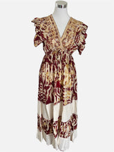Carica l'immagine nel visualizzatore di Gallery, Damen Boho Sommer Seide Maxikleid