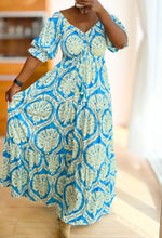 Afbeelding in Gallery-weergave laden, Damen Boho Seide Maxikleid