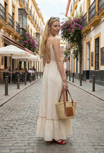 Carica l'immagine nel visualizzatore di Gallery, Damen Sommer Ibiza Boho Maxikleid mit tiefem Rückenausschnitt