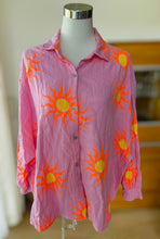 Afbeelding in Gallery-weergave laden, Damen Musselin Hemd Sonne Pink