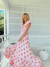 Carica l'immagine nel visualizzatore di Gallery, Damen Boho Sommer Maxikleid mit Blumenmuster - Jaase