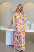 Lade das Bild in den Galerie-Viewer, Damen Boho Sommer Maxikleid mit Blumenmuster