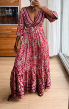 Afbeelding in Gallery-weergave laden, Bedrucktes Boho Maxikleid