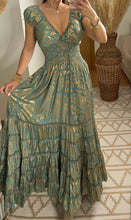 Carica l'immagine nel visualizzatore di Gallery, Damen Sommer Seide Boho Maxikleid