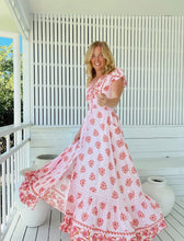 Carica l'immagine nel visualizzatore di Gallery, Damen Boho Sommer Maxikleid mit Blumenmuster - Jaase