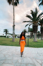 Load image into Gallery viewer, Ribbed two piece top and skirt