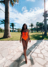 Afbeelding in Gallery-weergave laden, Gepolstert Damen Badeanzug mit Cut Out