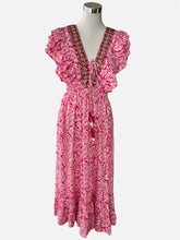 Carica l'immagine nel visualizzatore di Gallery, Damen Sommer Ibiza Boho Seide Maxikleid