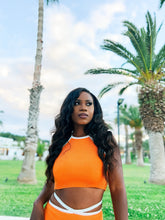 Load image into Gallery viewer, Ribbed two piece top and skirt