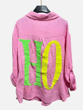 Lade das Bild in den Galerie-Viewer, Damen Musselin Bluse Hemd SOHO Print - Made in Italy