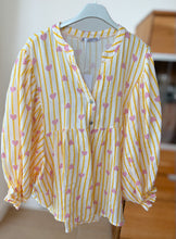 Afbeelding in Gallery-weergave laden, Musselin Herz Bluse Made in Italy