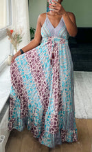 Load image into Gallery viewer, Boho silk backless maxi dress