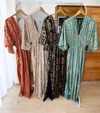 Carica l'immagine nel visualizzatore di Gallery, Damen Sommer Seide Boho Maxikleid