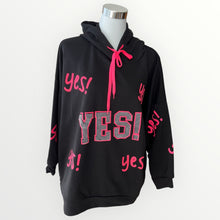 Load image into Gallery viewer, Women's Fall Winter Oversized Yes Sweatshirt - Made in Italy