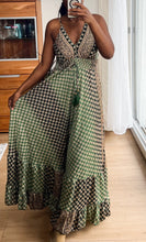 Load image into Gallery viewer, Boho silk backless maxi dress