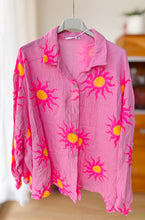 Afbeelding in Gallery-weergave laden, Damen Musselin Hemd Sonne Pink