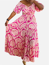 Carica l'immagine nel visualizzatore di Gallery, Damen Boho Seide Maxikleid