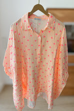 Afbeelding in Gallery-weergave laden, Musselin Oversized Herz Bluse Made in Italy