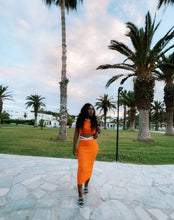 Load image into Gallery viewer, Ribbed two piece top and skirt