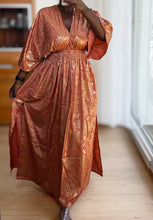 Carica l'immagine nel visualizzatore di Gallery, Damen Sommer Seide Boho Maxikleid