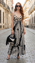 Charger l'image dans la galerie, Damen Sommer Ibiza Boho Maxikleid mit Spaghettiträgern