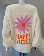 Load image into Gallery viewer, Ladies Cardigan Happy Vibes