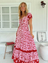 Carica l'immagine nel visualizzatore di Gallery, Damen Boho Sommer Maxikleid mit Blumenmuster - Jaase