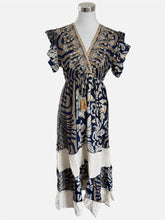 Carica l'immagine nel visualizzatore di Gallery, Damen Boho Sommer Seide Maxikleid
