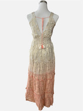 Carica l'immagine nel visualizzatore di Gallery, Damen Boho Sommer Maxikleid mit Goldstickerei