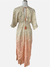 Afbeelding in Gallery-weergave laden, Damen Boho Sommer Maxikleid mit Goldstickerei