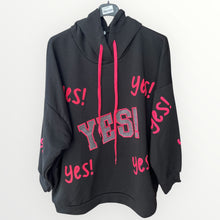 Load image into Gallery viewer, Women's Fall Winter Oversized Yes Sweatshirt - Made in Italy