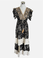 Carica l'immagine nel visualizzatore di Gallery, Damen Boho Sommer Seide Maxikleid