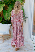 Lade das Bild in den Galerie-Viewer, Damen Boho Sommer Maxikleid mit Blumenmuster - Jaase