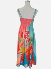 Charger l'image dans la galerie, Damen Sommer Zitronen Muster Midikleid- Made in Italy