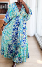 Afbeelding in Gallery-weergave laden, Damen Boho Sommer Seide Maxikleid