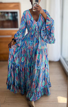 Afbeelding in Gallery-weergave laden, Damen Sommer Boho Seide Maxikleid