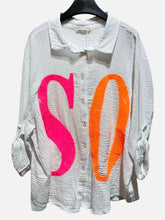 Lade das Bild in den Galerie-Viewer, Damen Musselin Bluse Hemd SOHO Print - Made in Italy