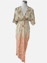 Afbeelding in Gallery-weergave laden, Damen Boho Sommer Maxikleid mit Goldstickerei