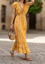Carica l'immagine nel visualizzatore di Gallery, Damen Sommer Ibiza Boho Seide Maxikleid