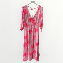 Afbeelding in Gallery-weergave laden, Damen Musselin Maxikleid Sonne Pink