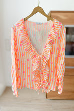 Afbeelding in Gallery-weergave laden, Musselin Blumen Bluse mit Rüschen Made in Italy