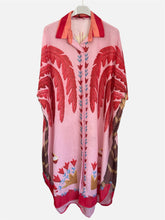 Lade das Bild in den Galerie-Viewer, Damen Sommer bedrucktes Hemdblusenkleid -Made in Italy